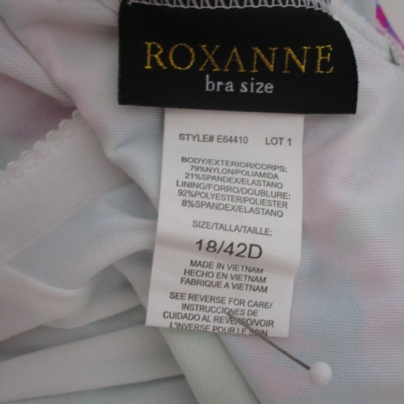 42D Tropical One Piece Shaper Swimsuit Bright Teal Pink Lime - Picture 5 of 10